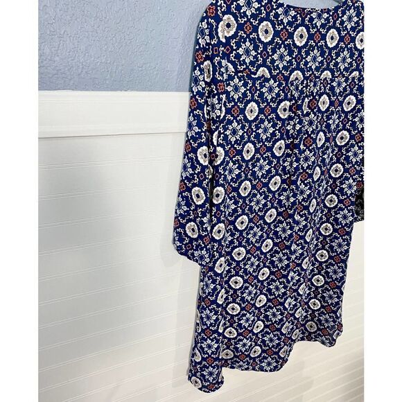 DR2 Blue Multipattern 3/4 Sleeve Tunic - Picture 7 of 7